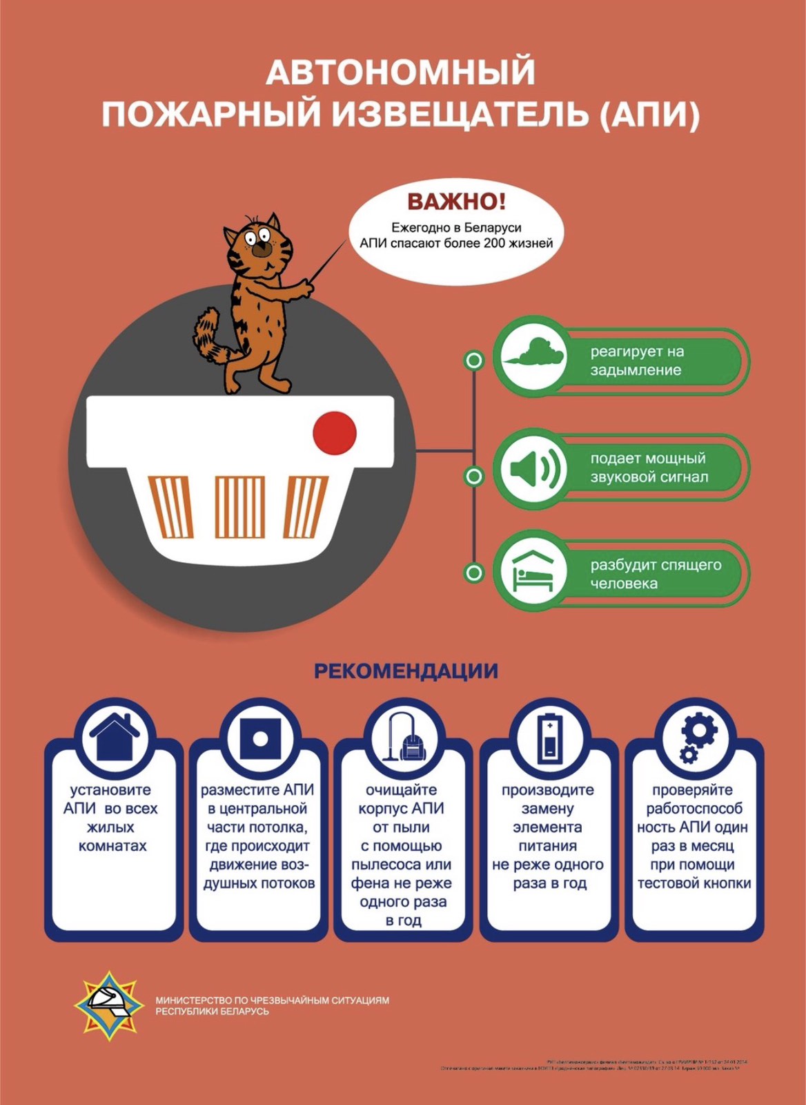 <p>🚨Ваш безмолвный страж: автономные пожарные извещатели спасают жизни!</p><p>🗣Пожар может настигнуть внезапно, особенно ночью, когда вы спите. Но есть простое и эффективное решение, способное вовремя разбудить вас и дать шанс на спасение – автономный пожарный извещатель.</p><p>❗️Цифры говорят сами за себя:<br />За 10 месяцев 2025 года АПИ помогли спасти 53 человека, среди которых 12 детей! Это убедительное доказательство их жизненно важной роли.</p><p>👆Автономный пожарный извещатель — это ваш надежный помощник, который разбудит вас при первых признаках возгорания, даст драгоценные минуты для эвакуации и вызова спасателей. Не откладывайте на завтра то, что может спасти вашу жизнь уже сегодня! Если у вас еще нет АПИ, самое время установить его и защитить себя и своих родных.</p>